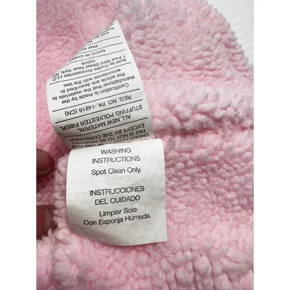 Little Beginnings Pink Teddy Bear Security Blanket Minky Dot Sherpa Lovey 116839